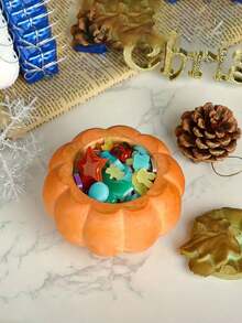 Bộ 2 khuôn silicon hình quả bí ngô Halloween, chân nến bí ngô thủ công DIY, hộp đựng, khuôn đúc nhựa Epoxy, quà tặng ngày lễ, khuôn thạch cao bê tông xi măng trang trí nhà cửa - trắng - Xem 9