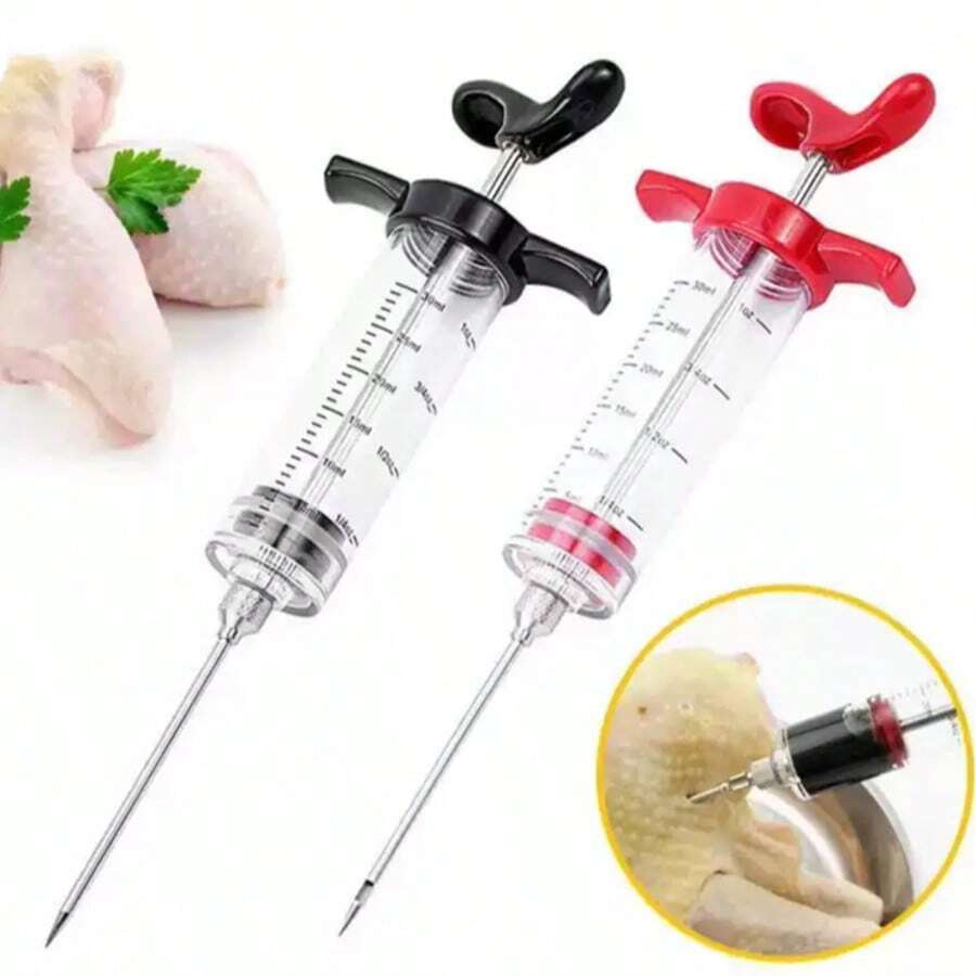 Turkey Brine Injection Marinade Syringe, Meat Tenderizer Injector For Steak, Roast, BBQ