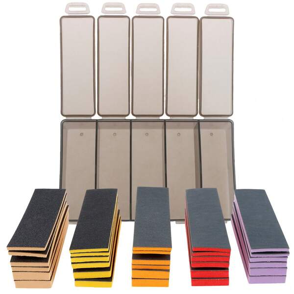 30 Pcs Sanding Sponge Soft Sanding Sponge Set Sturdy Sanding Sponge Kit Practical Sanding Stick Cuttable Sandpaper Sponge With Storage Box For Curved Surface Sanding