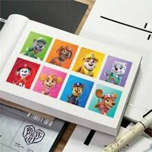 Paw Patrol 800 Peças/2 Rolos Adesivos de Desenho Animado Fofo da PAW PATROL, Adesivos de Etiqueta para Crianças, Kawaii, Brinquedo, Jogo, Tag, DIY, Presente, Suprimentos de Decoração de Etiqueta de Vedação, Presente Divertido para Crianças