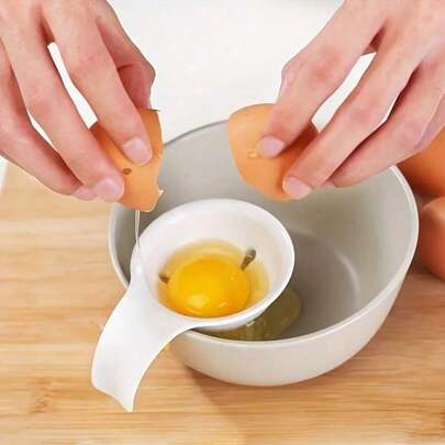 1pc Egg Yolk Separator Divider Frame, Durable Plastic Yolk Filter, Household Egg Tools, Cooking And Baking Tools, Kitchen Small Tools, Easy To Clean, Suitable For Family Chefs And Bakers To Quickly Separate Eggs, Multi-Functional Kitchen Tool, Suitable For Baking, Household Egg Tools, Kitchen Egg-Leaking Device Small Tool