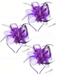 D EXCEED 1/2/3/8 件套复古 1920 年代串珠女式头饰帽 - 装饰艺术风格蕾丝羽毛头饰 | 盖茨比下午茶派对、婚礼、赛马会和歌剧活动 | 母亲节、新娘送礼会、教师节礼物创意、情人节配饰