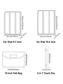 1pc Pink & Green Striped IPad (A16) 11 Inch 11th Generation 2025 Pattern Protective Case, Compatible With IPad 10.2 Inch 2021/2020 IPad 10th/9th/8th Generation, Compatible With Samsung Galaxy Tab A8 10.5 Inch 2022, Tablet Protective Cover With Pencil Holder, Support Auto Sleep/Wake Cover - Multicolor - View 8