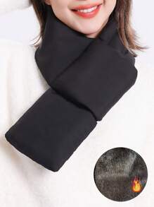 1 Pc Women's Autumn And Winter Warm Scarf, Windproof And Cold Proof Neck Scarf For Travel, Men's Solid Color Thick Neck Cover