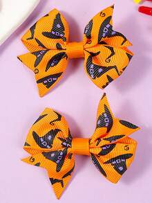 10/20pcs Halloween Bows Hair Clips Decorative Hair Accessories For Girls(Random Color) - Multicolor - View 11