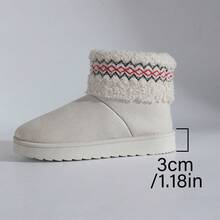 Damen Schneestiefel, dicke flache warme Stiefeletten für den Winter