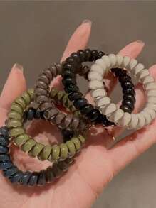 3pcs Jelly Colored Spiral Coil Hair Ties , Elastic Water Resistant Hair Ties , Simple Versatile, Fashionable Elegant, Woman Head Accessories Suitable For High Ponytails, Thick Hair, Leisure, School,Party,Vacation,Clothing Accessories,Summer Fall Winter,Hair Ties Ties Accessories, Hair Accessories, Home Beauty Women Accessory Gifts ,Hair Rope