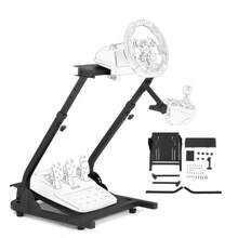 Lislark 1pc Foldable Racing Steering Wheel Stand, Height Adjustable Gaming Wheel Stand With Gear Shift Holder, Simulator Cockpit Compatible With G920 G27 G25 G29 - Black - View 4