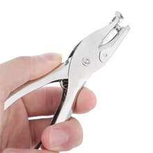 Schwere Einzelloch-Lochzange, Durchmesser 6mm - 1-8 Seiten manuelle Locher, ergonomischer Griff, batteriefrei - perfekt für Büros und Bastelarbeiten, Papier-Locher