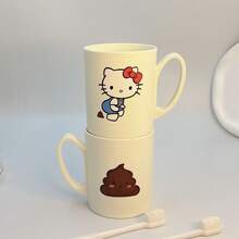 Sanrio 1 pieza Taza de enjuague de Hello Kitty de Sanrio de 350ml, taza linda y de moda, de vuelta a la escuela