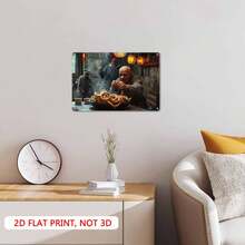 1PCS Vintage Metal Tin Sign, 8x12 Inch 2D Flat, Steaming Bread Image, Perfect For Home, Kitchen, Bar, Cafe, Restaurant, And Outdoor Decoration. - 銀色 - 查看 6