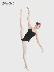 balletto Adjustable Shoulder Strap Gymnastics Leotard, Backless Design For Ballet Practice, Black Adult Women Camisole Fitness Apparel - Black - View 7