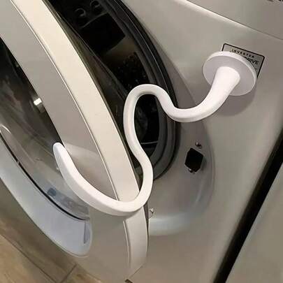 Flexible Silicone Washing Machine & Dryer Door Holder, Magnetic Adsorption Bracket, Adjustable Vent Support, Anti-Collision Clasp