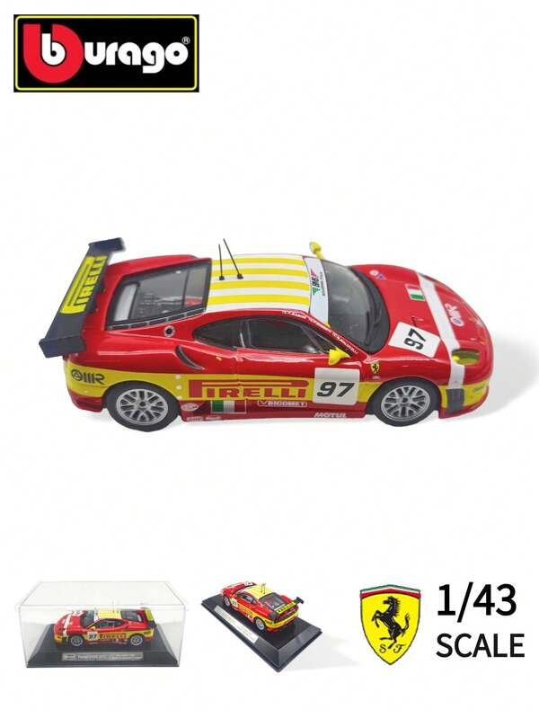 Burago Bburago 1:43 Racing F430 GT2 2008, Red #97 Collection Model
