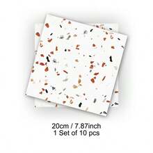 10/20 miếng gạch dán tường 20,32cm x 20,32cm, sàn vinyl tự dính DIY, thích hợp cho miếng dán gạch chống thấm nước có thể tháo rời (gạch Terrazzo) trong phòng tắm, phòng khách, phòng ngủ, nhà bếp và cầu thang - Nhiều màu - Xem 14
