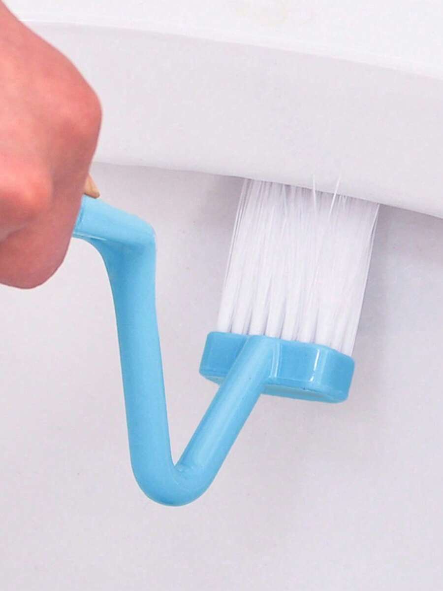 1pc V - Shaped Toilet Brush With Long - Lasting Bristles - Effortless Cleaning For Every Corner,With Comfort Grip HandleBathroom Decor Fall Decor