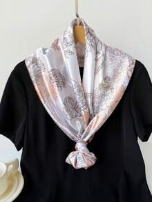 1pc 90cm X 90cm Fashion Versatile Multifunctional Scarf, Minimalist Polka Dot Large Square Shawl Sunscreen Wrap Headscarf For Dress - Multicolor - View 11