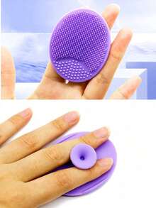 1/5pcs Face Cleansing Brush, Mini Handheld Oval Facial Cleansing Brush (With Shampoo Massage Brush), Facial Cleansing Brush (For Deep Cleaning), Gentle Exfoliating And Massaging Face Cleaning Brush, Skin Care Tool, Travel Tool, Christmas Gift, Christmas Party, Face Washing, Cleaning - Multicolor - View 9