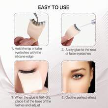 1PC Lash Clip Applicator False Eyelashe Applicator Tool For Wear Eyelashes, 35mm Width Lash Applicator Clip, White - White - View 8