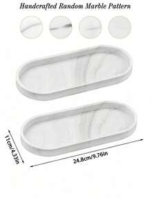 1/2 pièces Plateau de vanité en silicone avec motif de marbre, plat à bijoux, boîte à bijoux ovale, plateau de maquillage, salle de bain, baignoire, cuisine, évier, plateaux décoratifs pour plan de travail, décoration de Noël pour la maison, décor, Noël, décoration de table, plateau en bois, style vieux argent, vase à fleurs, assiettes, plateau en bois, assiette, table basse, plateau décoratif, décoration de table, ornements pour la maison, ornements noirs, plateau pour accoudoir de canapé, ambiance bohème, pour vacances à la plage, collection salle de bain, collection chambre à coucher, grande capacité