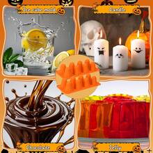 1 包鬼魂硅胶模具，万圣节硅胶模具 3D 鬼魂巧克力糖果模具鬼魂果冻模具冰块模具鬼魂烘焙模具适用于万圣节派对布丁香皂蜡烛蛋糕装饰 - 彩色 - 查看 7