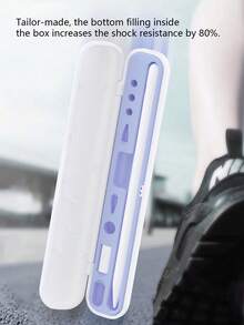 1pc Capacitive Stylus Pen Accessories Set Including Pen Case, Pen Tip Cover, Adapter Compatible With Apple Pencil 1st/2nd Generation (Apple Pencil And Accessories Not Included) - Purple - View 3