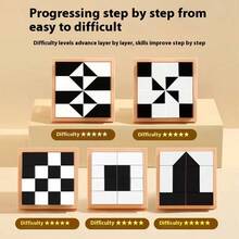 1pc 2025 New Arrival Puzzle Building Blocks 120 Challenges, Plastic Material, Multi-Level Progression, Children's Educational Toy - Perfect Gift For Halloween, Christmas, Kids