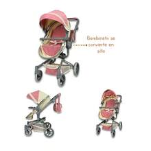 Carriola de Juguete para Muñecas New Noni Modelo IS-9695 Cochecito Moderno y Plegable para Niñas Juego de Simulación y Rol Paseo de Muñecas Ligero y Fácil de Guardar Regalo Perfecto para Niñas - Gris - Ver 6