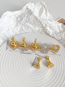 3D树脂亚克力扎染果冻色亮片星星爱心排列底座，配5个极光彩色美甲展示架，日式美甲DIY工具及摄影道具