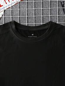 Customized 2 Pieces Set For Men, T-Shirt And Shorts, Casual, Loose, Streetwear, Sportswear, Vacation, Outdoor, Spring, Summer, Autumn, Suitable For Boyfriend, Family, Friends Birthday, Can Use Your Own Photo/Logo, Suitable For Couples, Pranks, Surprise Gifts - Black - View 9