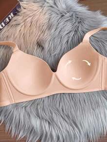 Set de 3 sujetadores minimalistas de unicolor, sin aros con elevación y soporte, sujetadores sin costuras de cobertura completa y cómodos - Multicolor - Ver 7