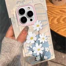 1 Stück Blumen Graffiti Handyhülle kompatibel mit Apple 17, 15 Pro Max, 14 Plus, 13, 12, 11, XS, XR, X, 7 und Series S21/S22/S23/S24/S25, A71, A51, A55 - Vollständige Abdeckung, modisches Design, elegant, präzise Aussparungen - Verschiedenfarbig - Übersicht 5