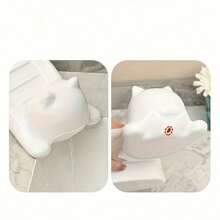 1/2/3 Piezas Plato de jabón de plástico con forma de gato y agujeros de drenaje - Decoración de baño con gato de dibujos animados, bandeja de jabón antideslizante y duradera, adecuada para lavabo/bañera, regalo ideal para amantes de los gatos, accesorios de baño/cocina, regalo perfecto para entusiastas de los gatos