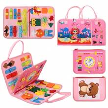 Montessori Busy Board Toys, Sensory Board For Toddlers, Travel Felt Busy Book For Airplane Car, Activity Busy Mat For Learning Fine Motor Skills Suits Boys Girls Birthday Gifts - Nhiều màu - Xem 7