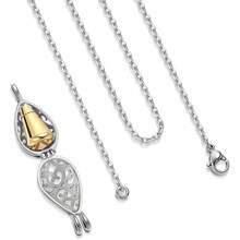 Stainless Steel Cremation Urn Memorial Pendant Necklace With Hollow Urn Teardrop Cremation Jewelry For Ashes - Multicolor - View 3