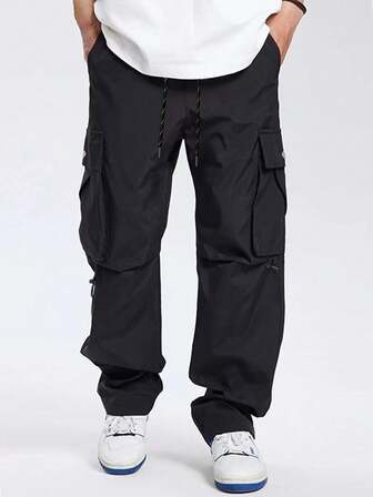 Men's Casual Cargo Pants, Multi-Pocket, Sports Outdoor Trousers, Autumn/Winter