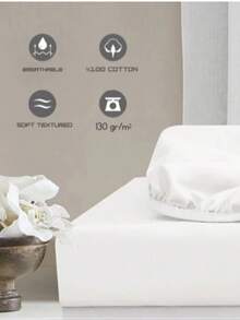 MADE IN TURKEY 100% Cotton Jersey Fitted Sheet – 100x200 Cm 120x200 Cm 140*200 Cm 160x200 Cm 180x200 Cm Options, Soft & Breathable Fabric - Brown - View 9