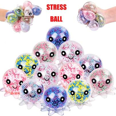 1/2/6/12/36 piezas Pelotas de pulpo Squish - Juguetes Mochi Squish Jumbo - Pelotas anti-estrés para adultos, lindos Pelotas anti-estrés con forma de pulpo, Pelotas para apretar, Regalos de fiesta de cumpleaños, Estilo y color aleatorios