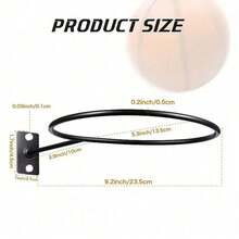 1/2/4pcs Wall Mounted Basketball Hoop, Iron Art, Basketball And Football Rack, Multi-Functional Ball Storage Rack, Storage Hanging Rack, For Home Room Living Room Office, Minimalist Iron Art Sports Ball Storage And Display Rack, Wall Decoration And Storage - Multicolor - View 6
