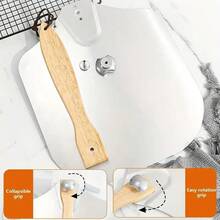 TAIMASI Premium Pizza Stone Set - Large Thermal Shock Resistant Baking Stone For Oven & Grill | Includes Peel Paddle & Cutter - Essential For: • Labor Day Backyard Cooking • Thanksgiving Holiday Baking • Christmas Gift For Home Chefs • New Year's Culinary Resolutions - Black - View 7