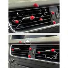 6pcs The Ladybug Ornaments Inside The Car Can Be Freely Pasted, Cute And Funny,Car Accessories - 彩色 - 查看 3