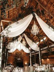 4 tấm - Vải khung vòm cưới màu trắng kích thước 315 inch * 30 inch, rèm vòm cưới màu trắng phù hợp cho lễ cưới, lễ đính hôn, trang trí rèm cửa, ngày Valentine, trang trí xích đu và phông nền, trang trí tiệc cô dâu, trang trí tiệc sinh nhật, sân khấu, cầu hôn, lều, trang trí bàn ghế cưới, trang trí hành lang, trang trí tiệc chiêu đãi. - trắng - Xem 5