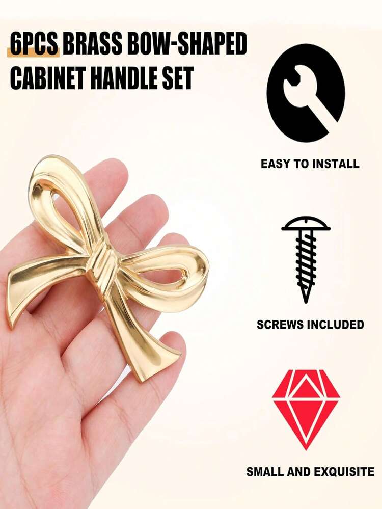 Myenne Decorative Bow Knobs For Dresser Brass Cabinet Handles Gold Drawer Pulls For Kids Bedroom Wardrobe Cupboard Myenne Decorative Bow Knobs For Dresser Brass Cabinet Handles Gold Drawer Pulls For Kids Bedroom Wardrobe Cupboard