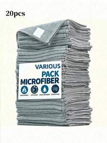 Microfiber Cleaning Cloth Grey - 10/5 Pcs- High Performance - Lint Free - Scratch Free, Ultra Absorbent Microfiber Towel Weave Grime & Liquid For Streak-Free Mirror Shine , For Cars, SUVs, RVs, Trucks, And Boats - Car Washing Cloth