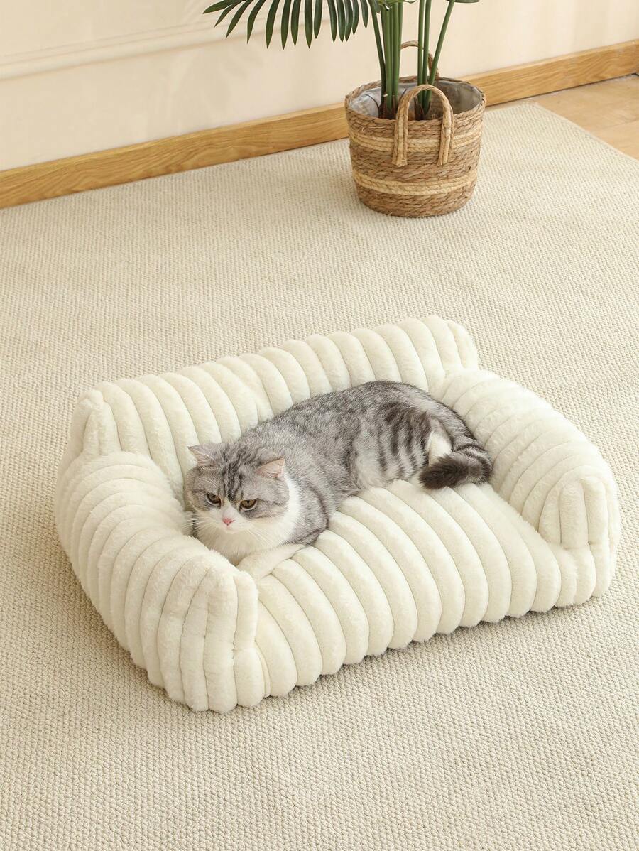 1 件舒适猫沙发，可爱柔软猫窝，猫屋，透气猫床，睡篮，适合小型、中型和大型猫，四季使用