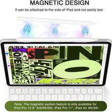 Pencil For Apple For Ipad A16 9Th Gen, Palm Rejection Tilt Sensitivity Fast Charging Stylus For Ipad A16/11-6Th Gen, Air 11-Inch/13-Inch M3/M2/5Th-3Rd Gen, Pro 33 0.00-Inch/11-Inch/M4/12.9-Inch, Mini A17 Pro/6/5Th Gen - 白色 - 查看 3