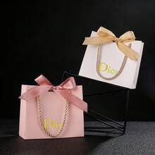 1pc DIY Party Foldable Small Gift Bag, Wedding Candy Box, Minimalist Birthday Paper Gift Bag. Simple Yet Refined, Clean And Elegant Design, High Quality. This Gift Bag Focuses Not Only On The Contents, But Also The Overall Presentation, Bound To Delight The Recipient. - Multicolor - View 2