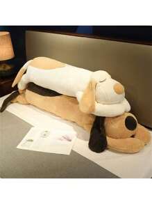 可爱的 100 厘米/130 厘米长狗毛绒玩具 - 柔软蓬松的毛绒动物，是送给狗爱好者的完美礼物，也是很棒的儿童房间装饰、特别的生日礼物、节日礼物、派对礼物、感恩节礼物、圣诞节礼物、情人节礼物 - 彩色 - 查看 4