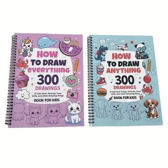 1 Book Of 300 Cute Object Drawings, Suitable For Painting Enthusiasts To Learn How To Draw Anything. The Book Provides Detailed Steps On Drawing Animals, Food, Gifts, And Other Wonderful Things. "How To Draw Everything 300 Drawings"