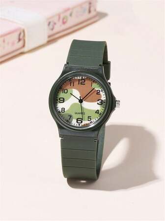 Fashionable Minimalist Digital Camo Strap Kids/Student Watch